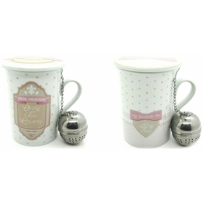 

Taza Con Filtro Para Infusiones Dkd Home Decor Beige Rosa Acero Inoxidable Porc