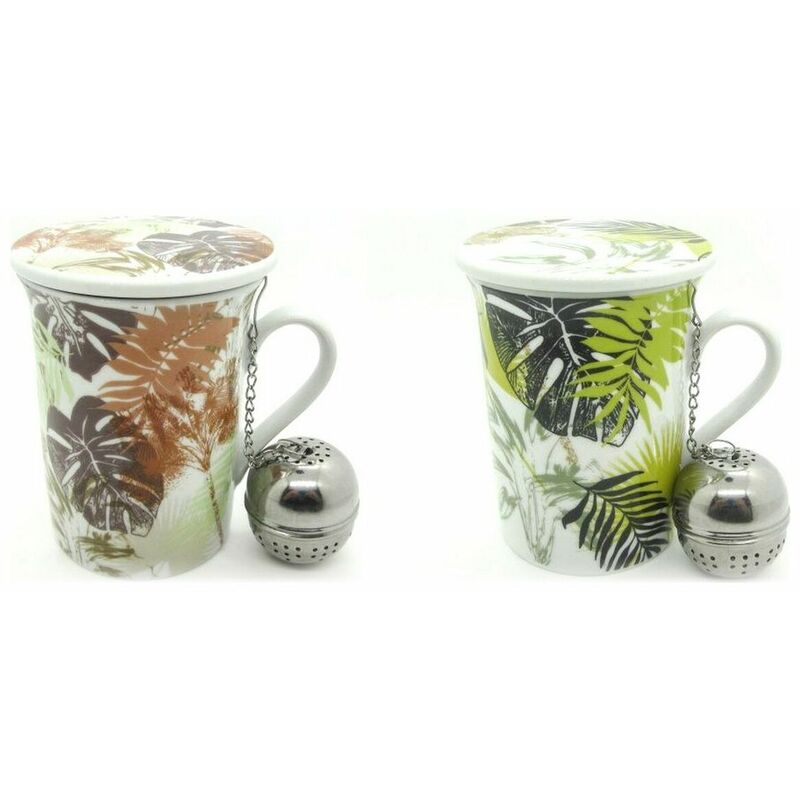 

Taza Con Filtro Para Infusiones Dkd Home Decor Negro Verde Acero Inoxidable Por