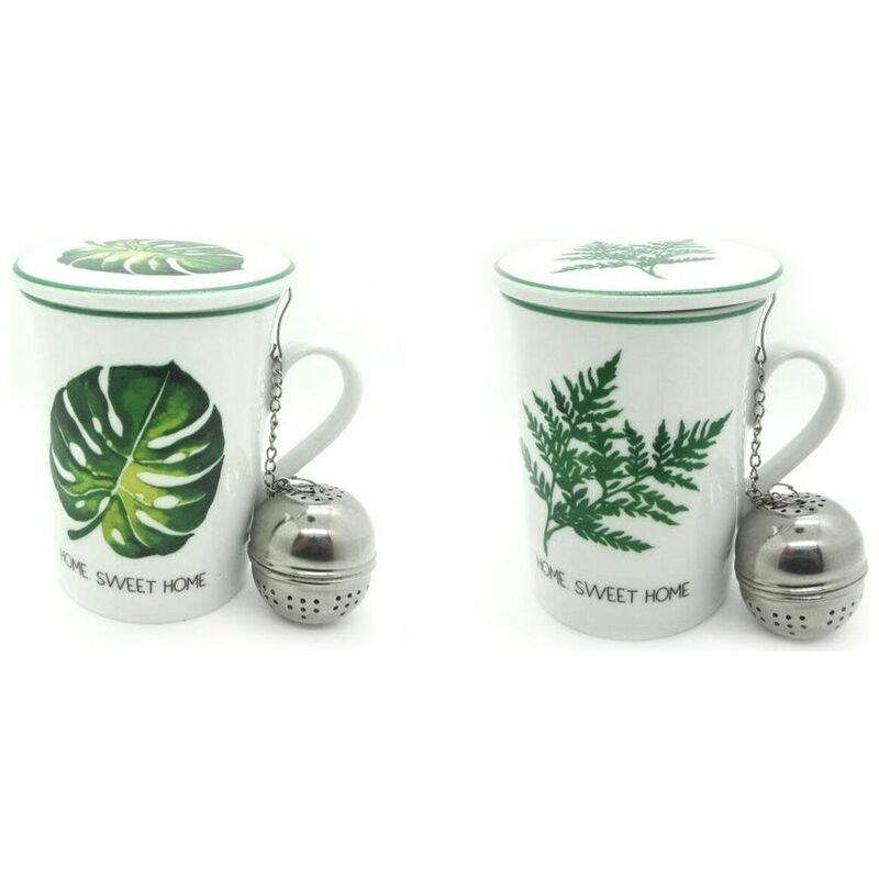 

Taza Con Filtro Para Infusiones Dkd Home Decor Verde Acero Inoxidable Porcelana