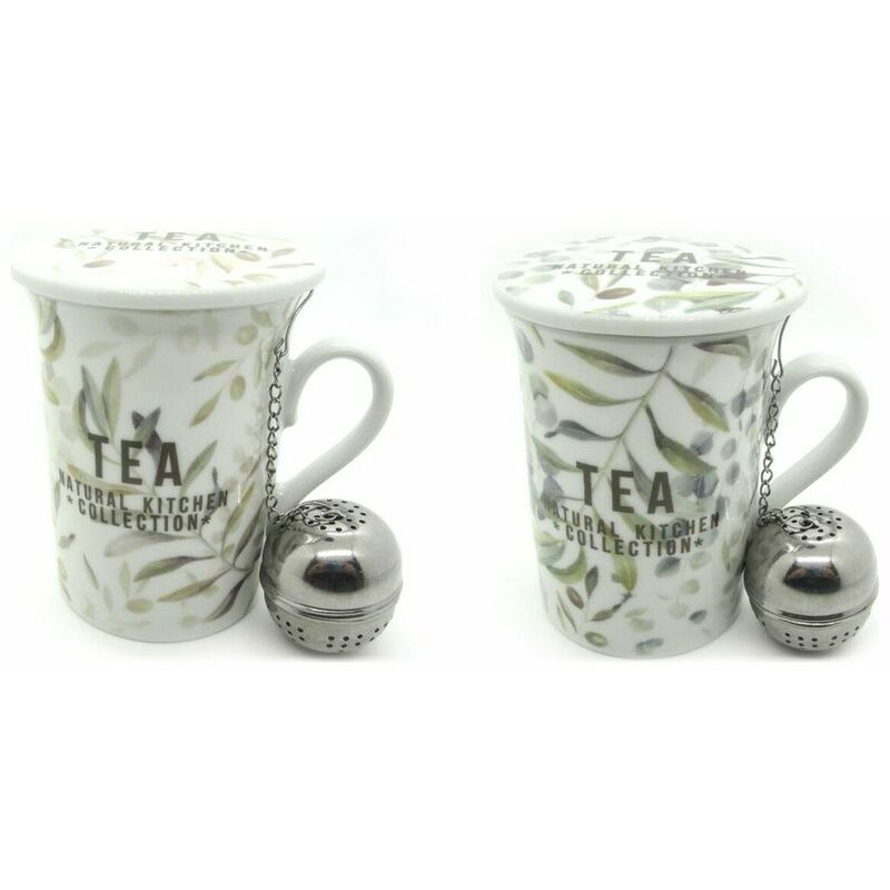 

Taza Con Filtro Para Infusiones Dkd Home Decor Verde Beige Acero Inoxidable Por
