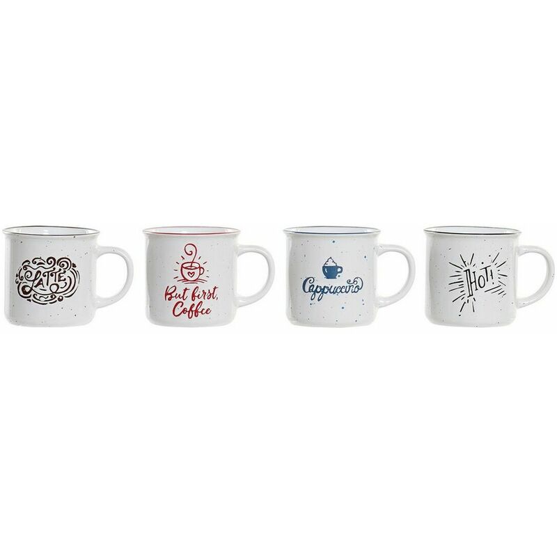 

Taza Mug Dkd Home Decor Marrón Rojo Gris Gres (360 Ml) (4 Pcs)