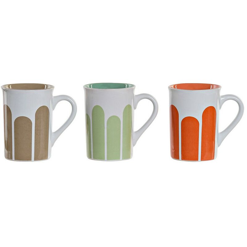 

Taza Mug Multicolor Gres (280 ml) (3 pcs) - Dkd Home Decor