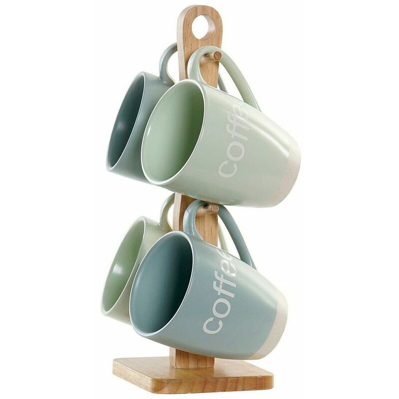 

Taza Mug Multicolor Madera de caucho Gres (300 ml) (5 pcs) - Dkd Home Decor