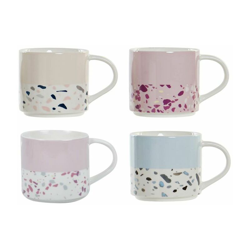 

Taza Mug Porcelana Bone China (420 ml) (4 pcs) - Dkd Home Decor