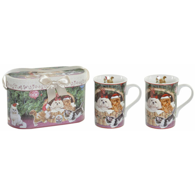 

Taza Mug Dkd Home Decor Porcelana Cartón (330 Ml) (2 Pcs)