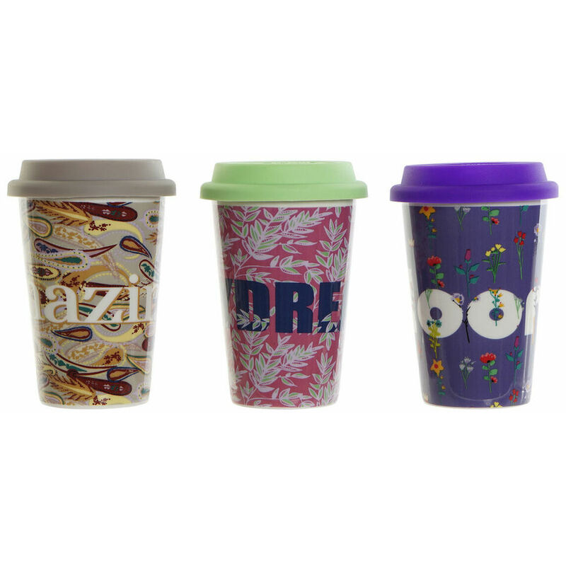 

Taza Mug Dkd Home Decor Silicona Porcelana (400 Ml) (3 Pcs)