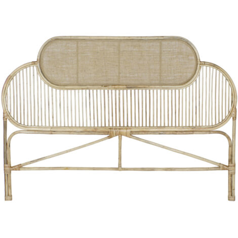 DKD Home Decor Tête de lit Marron en Rotin 180x90 cm