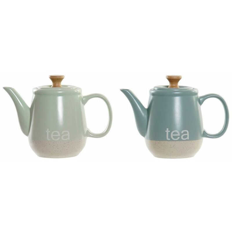 

Tetera Azul Gres Menta (1L) (2 pcs) - Dkd Home Decor