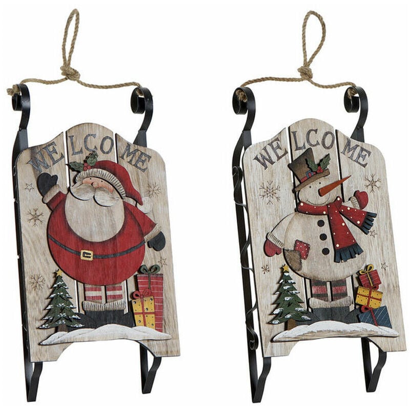 

Trineo Navidad Madera (2 pcs) (21.5 x 8 x 44 cm) - Dkd Home Decor