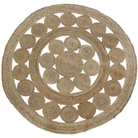 DKD Home Decor Tropical Jute Tapis Marron 200x200 cm