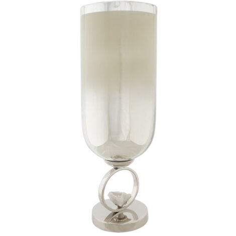 DKD Home Decor Vase Champagne en Verre et Aluminium 44 cm