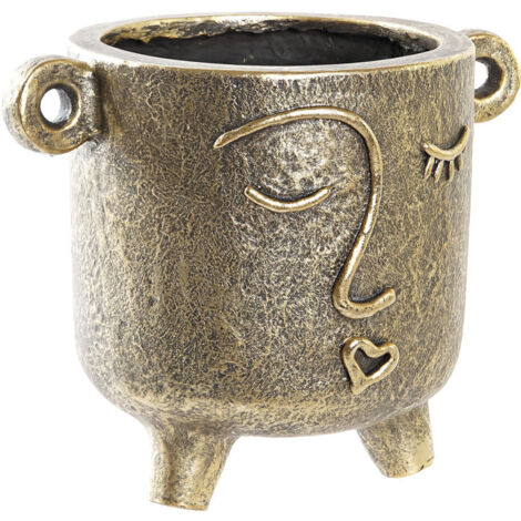 DKD Home Decor Vase Doré Magnésium Moderne Visage