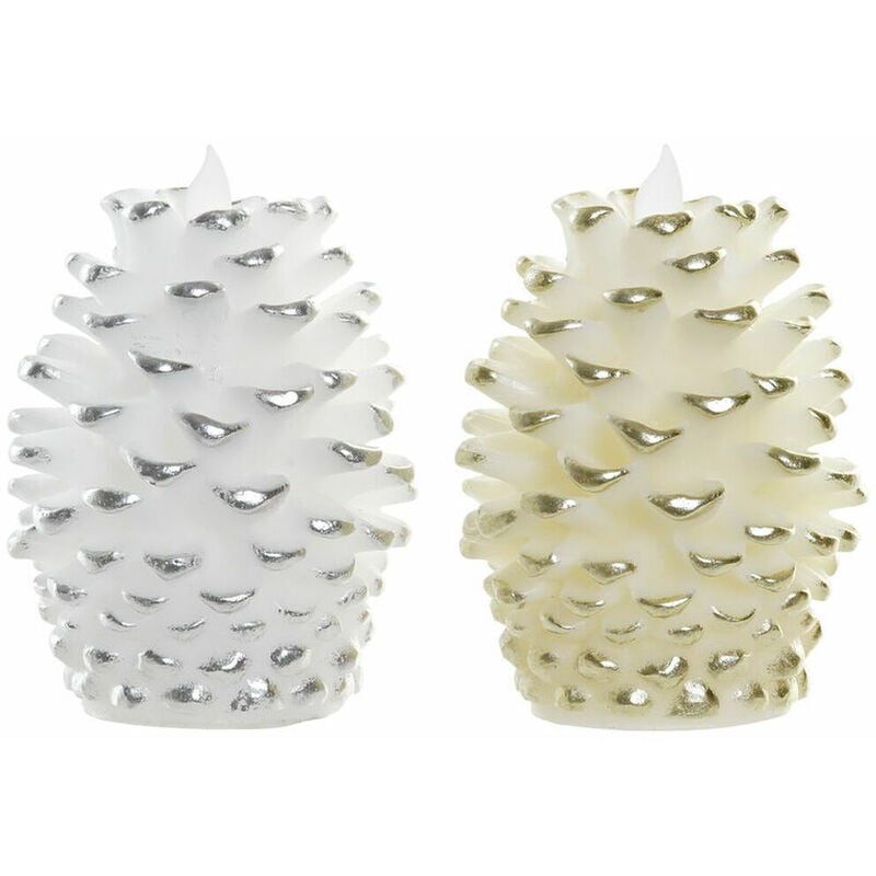 

Vela LED Navidad Cera (2 pcs) (10 x 10 x 12 cm) - Dkd Home Decor