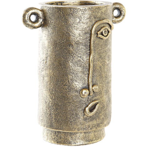 DKD Home Decor Visage Doré Moderne Vase Décoratif