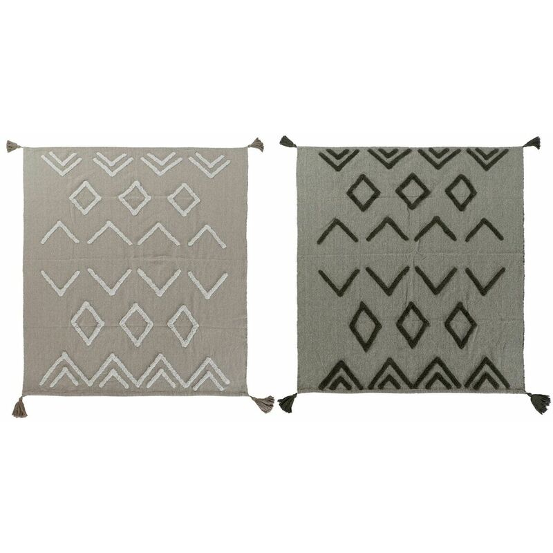 Dkd Home Decor - Coperta Bianco Verde Beige 130 x