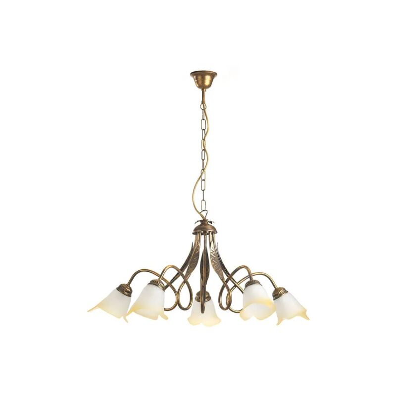 Onli Gelb Dkl Italia Double Giro 5L 5Xe14 Bronze 5-Licht-Kronleuchter - Dkl4250/5B