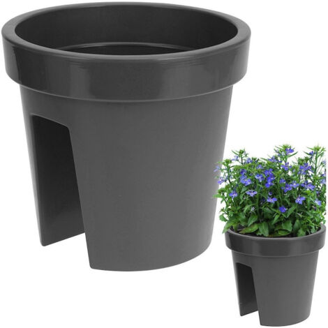 DLOFR250-S433 Pot de fleurs pour balcon, pour rambarde, anthracite mat.