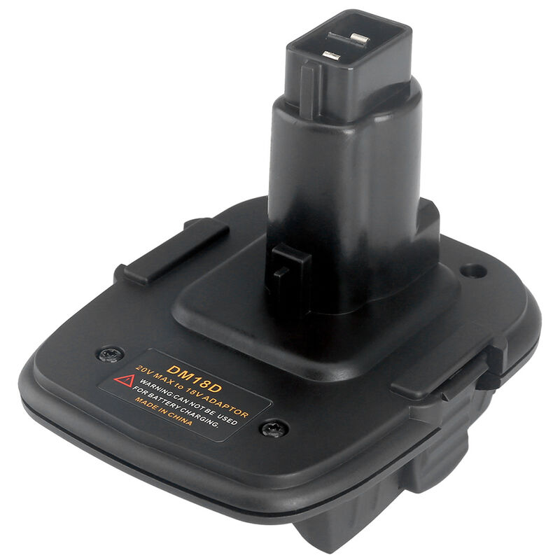 DM18D Battery Converter Adapter with USB Port For DeWalt Tools Convert 20V Li-Ion Battery Milwaukee M18 to 18V NiCad NiMh Battery DC9096,model:Black