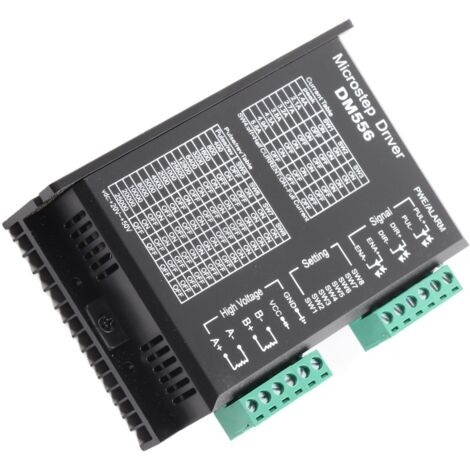 DM556 Hochleistungs-Schrittmotortreiber für 2-Phasen-Motoren 42/57 – 24–50 V DC-Netzteil