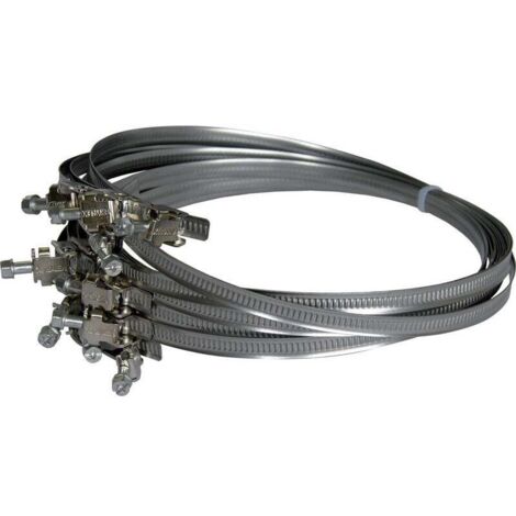 DMO 2 colliers plats à tête basic en inox, diam. 55 mm