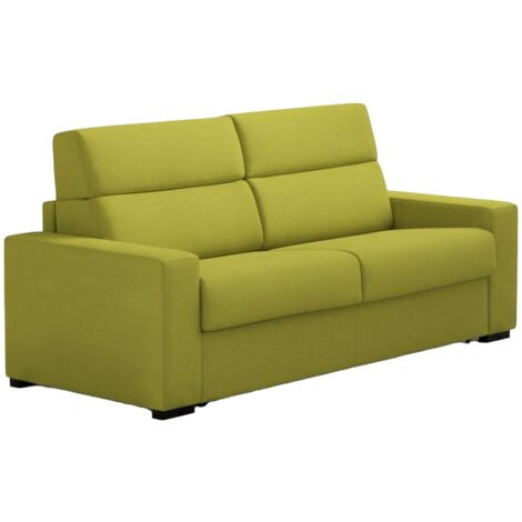 Dmora - 2-Sitzer festes Sofa Vialfre, Lineares Sofa für Wohnzimmer, gepolstert, abnehmbarer Bezug, 100 % Made in Italy-Qualität, 180x95 h100 cm, Grün