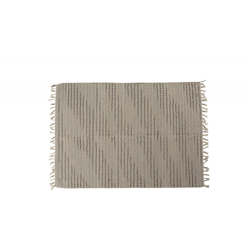 

Alfombra moderna ATLANTA, estilo Kilim, 100% algodón, gris, 170x110cm - Dmora