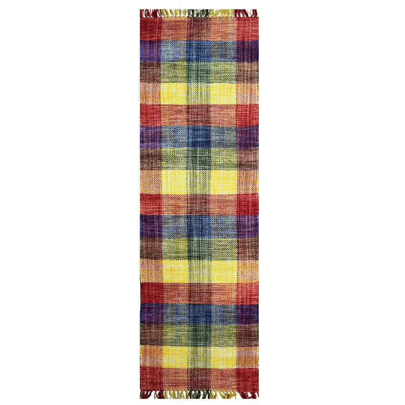 

Alfombra Modern SACRAMENTO, Estilo Kilim, 100% Algodón, Multicolor, 180x60cm - Dmora