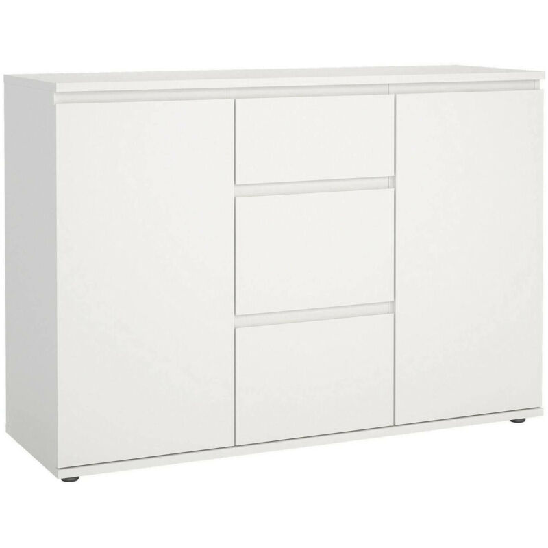 

Aparador con puertas y cajones, color blanco, 119,45 x 83,7 x 40 cm - Dmora