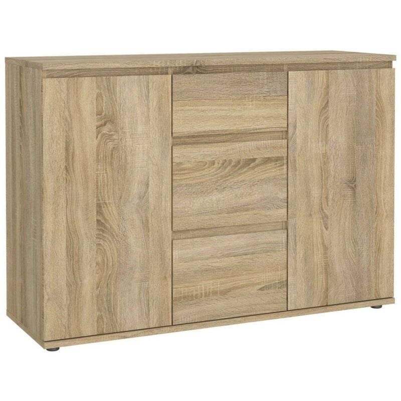 

Aparador con puertas y cajones, color roble, 119,45 x 83,7 x 40 cm - Dmora