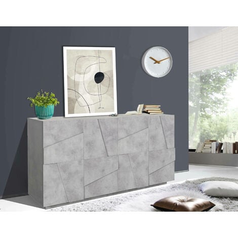 MUEBLE ZAPATERO PUERTA Y ESPEJO 79X708X25 CM BLANCO BRILLO/GRIS CENIZA