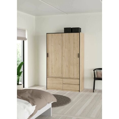 Dmora - Armadio multiuso grande Melina, Mobile multifunzionale, Mobiletto scarpiera, Guardaroba porta scarpe, 121x60 h200 cm, Rovere