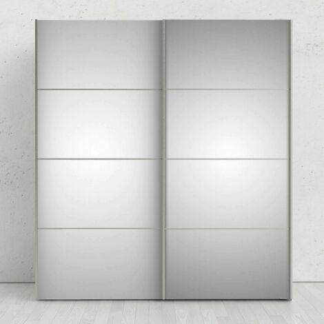 Dmora - Armario 2 puertas Bema, Muebles de dormitorio, Vestidor, Armario de ropa, 182x64 h202 cm, Blanco