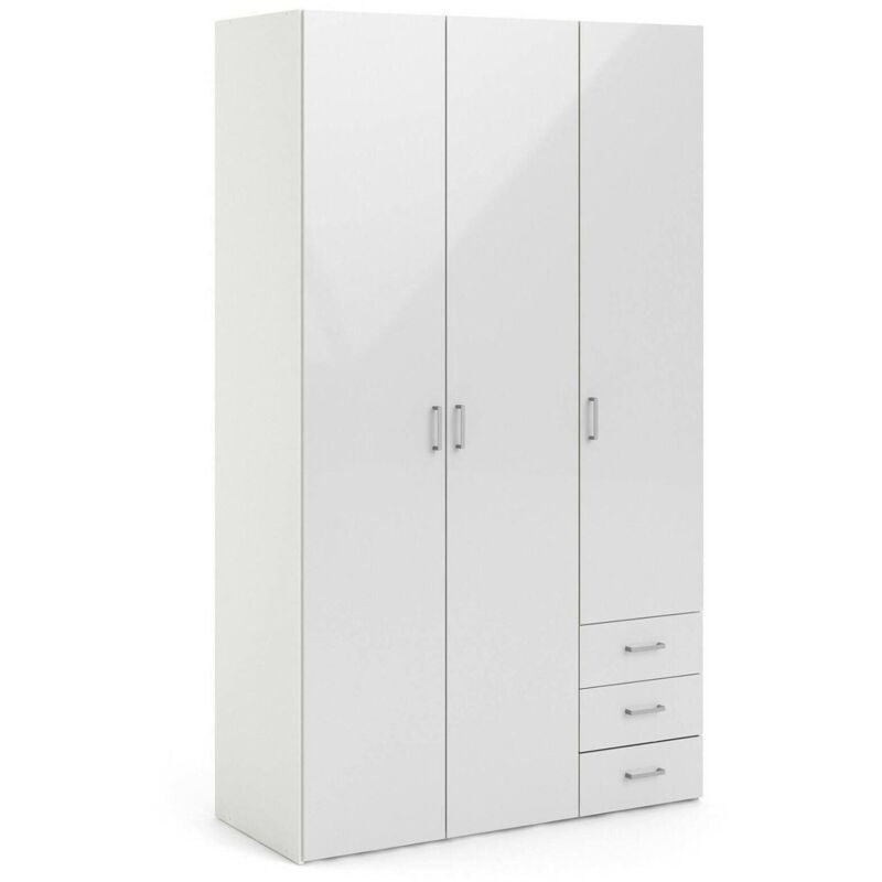 

Armario color blanco 115,8 x 200,4 x 49,5 cm - Dmora