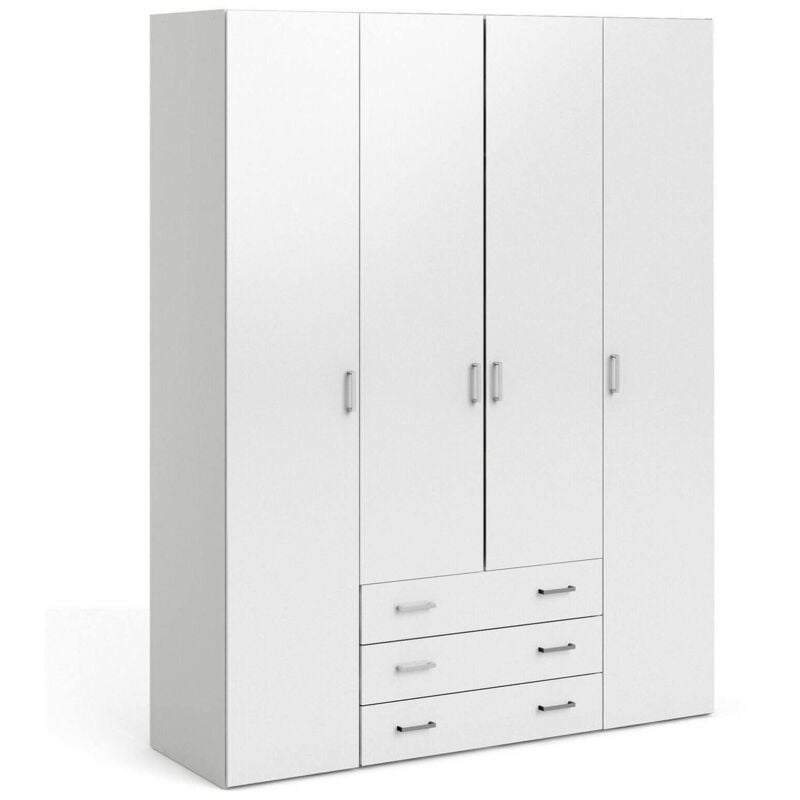 

Armario color blanco 154 x 200,4 x 49,5 cm - Dmora