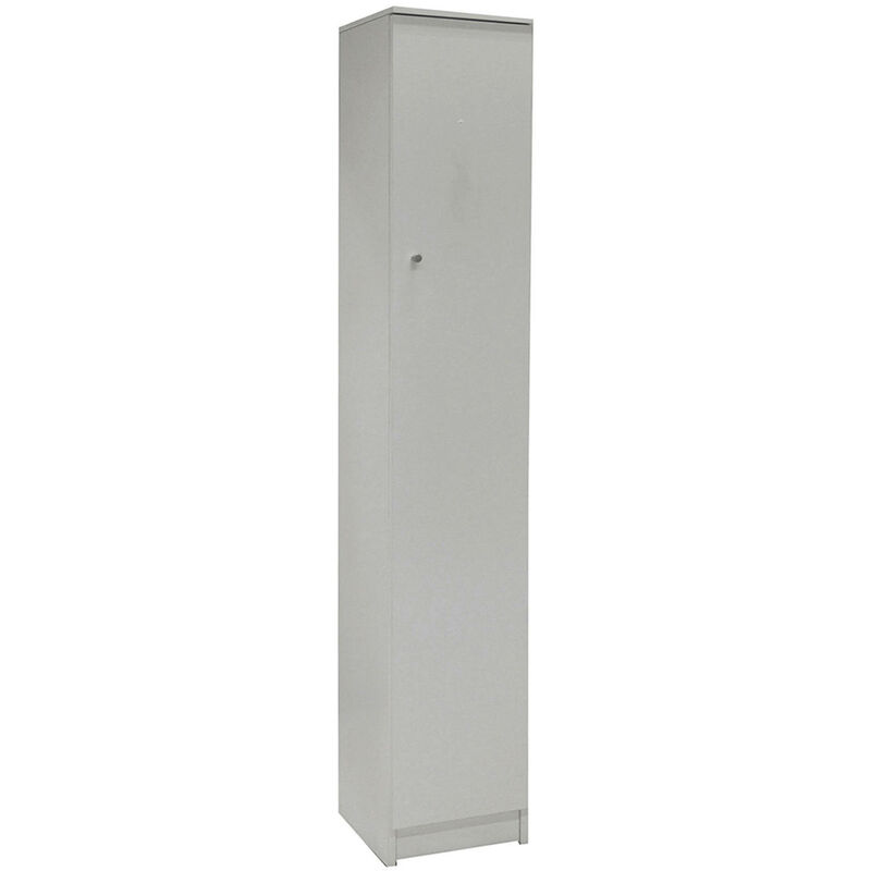 Dmora - Armoire avec porte simple de couleur bois clair, 31 x 34 x 183 cm