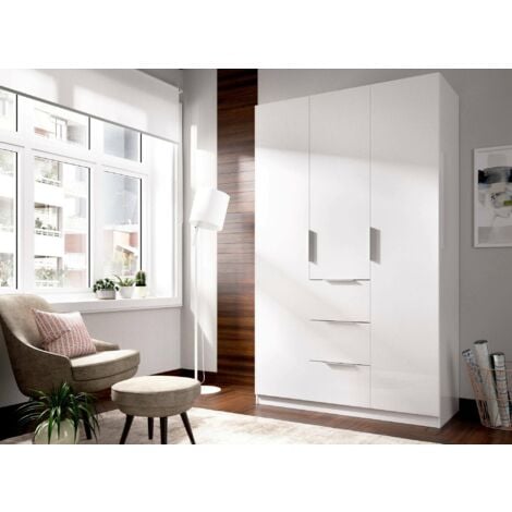 Armoire extérieure ou interne, portable 3 sacs à 3 portes, 100% Made in  Italy, 102x37h90 cm, couleur gris clair