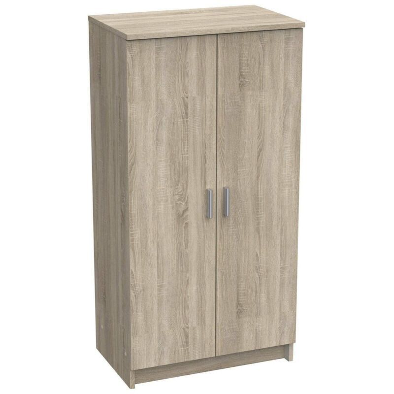 Armoire multifonctionnelle avec 2 portes avec 6 étagères, Étagère à chaussures polyvalente, Meuble de rangement avec étagères, cm 55x36h108, couleur