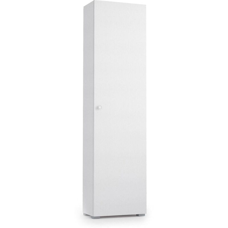 Dmora - Armoire polyvalente Fiordaliso, Armoire linéaire avec 1 porte et 7 étagères, Colonne d'entrée ou de salle de bain, Range - chaussures