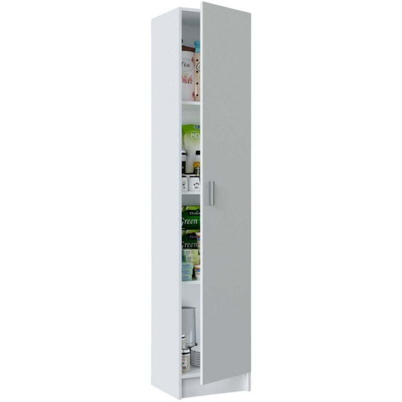 Dmora - Armoire à usages multiples Clearwater, Armoire auxiliaire avec 1 porte, Armoire à chaussures avec étagères, Range-chaussures vertical, cm