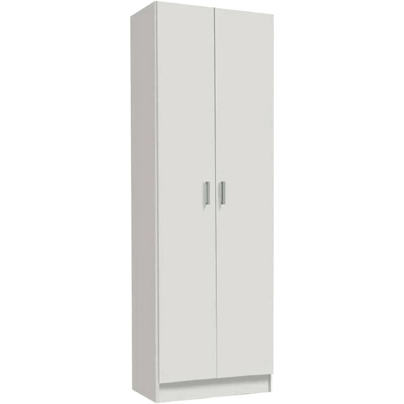 Dmora - Armoire polyvalente Dmarra, Armoire auxiliaire à 2 portes, Étagère à chaussures avec 3 étagères, Meuble à chaussures haut moderne, 59x37h180