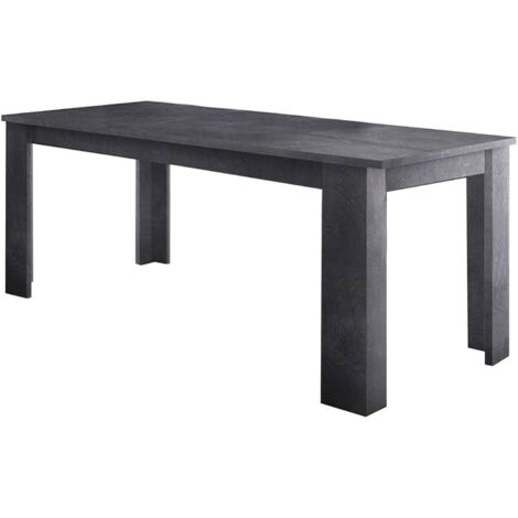 Dmora - Ausziehbarer Esstisch Dkofle, Ausziehbare Konsole bis zu 10 Sitzplätzen, ausziehbare Konsole 100 % Made in Italy, cm 140/190x90h75, Schiefer