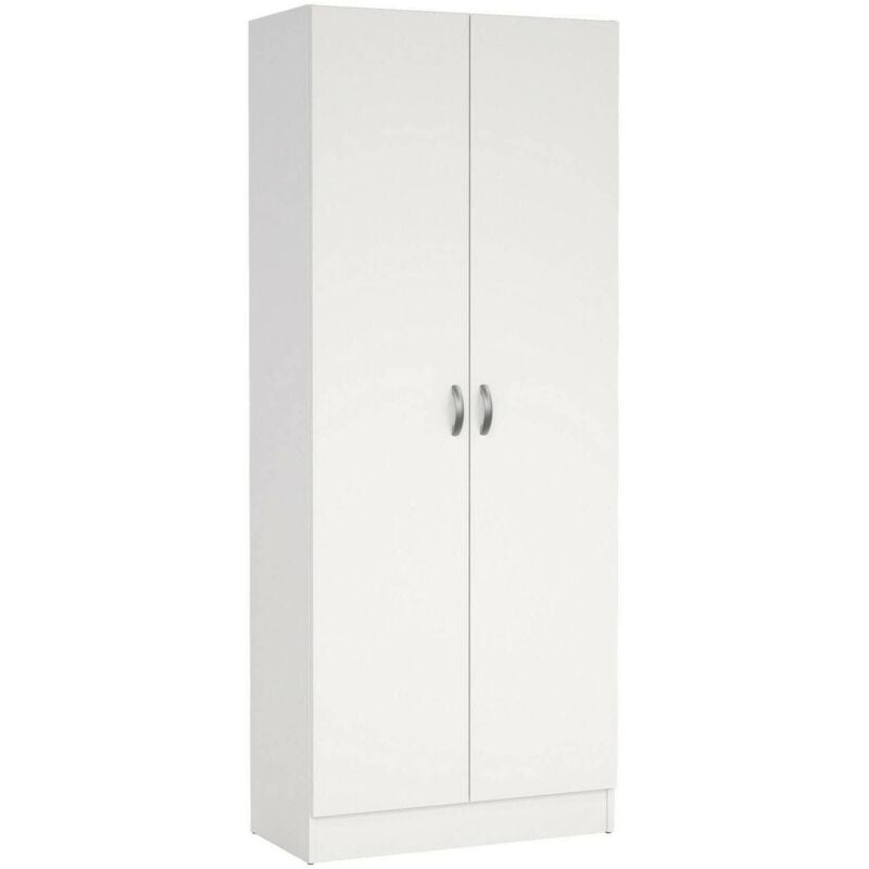 Dmora - Armoire, couleur blanche, 69,2 x 170,4 x 34,6 cm, avec emballage renforcé
