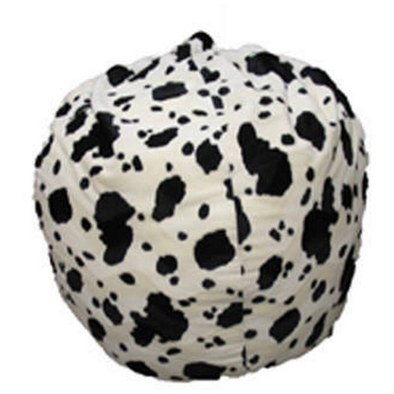 

Bolso Puf con fantasía, blanco y negro, Medidas 80 x 120 x 80 cm - Dmora