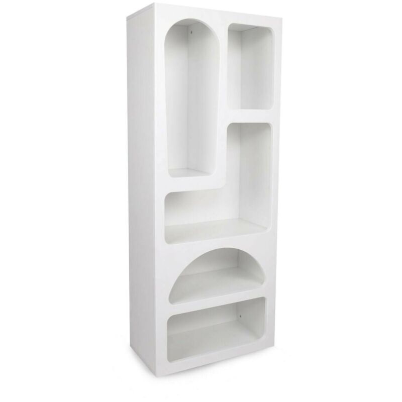 Dmora - Buffet Dgargiul, Buffet du salon, Commode de salon, Garde-manger de cuisine, 60x32h150 cm, Blanc Dmora - Buffet Dgargiul, Buffet du salon, Commode de salon, Garde-manger de cuisine, 60x32h150 cm, Blanc