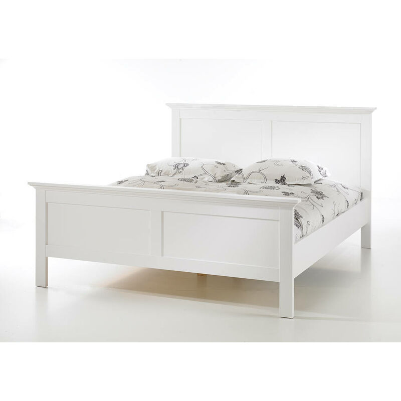 Dmora - Cadre de lit, couleur blanche, 158,1 x 110 x 200,7 cm