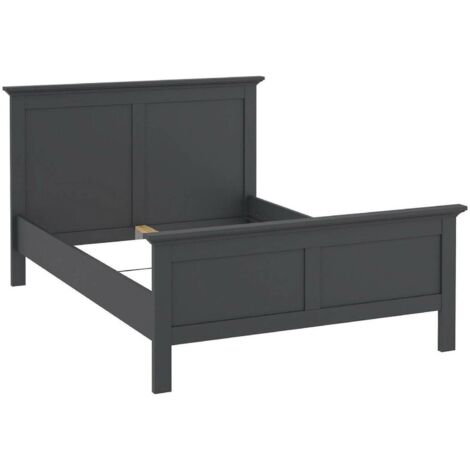 Dmora Cadre de lit, couleur grise, 158,1 x 110 x 200,8 cm, avec emballage renforcé