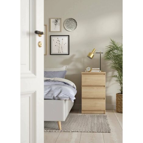 Dmora - Cajonera Accudino, Cómoda multiusos, Cómoda de dormitorio, Gabinete con cajones, 50x40 h70 cm, Roble claro