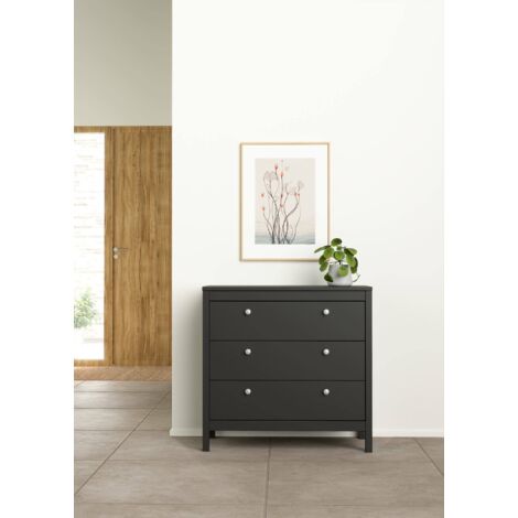 Dmora - Cajonera Joceline, Cómoda multiusos, Cómoda de dormitorio, Gabinete con cajones, 82x38 h80 cm, Negro