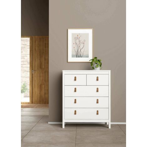 Dmora - Cajonera Margo, Cómoda multiusos, Cómoda de dormitorio, Gabinete con cajones, 82x48 h99 cm, Blanco