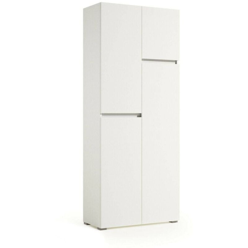 Dmora - Camelia grande armoire polyvalente, Armoire polyvalente à 4 portes, Armoire à chaussures, Armoire peu encombrante, 100% Made in Italy,